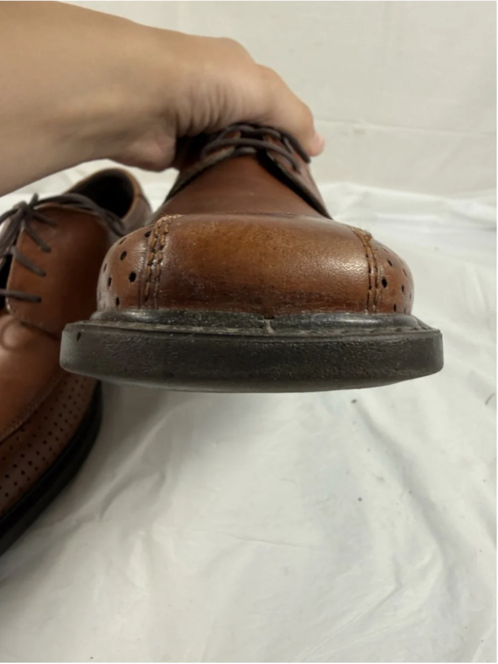 ECCO Oxford Bicycle Toe Dress Shoes Mens 10/10.5 Brown Modern Leather
